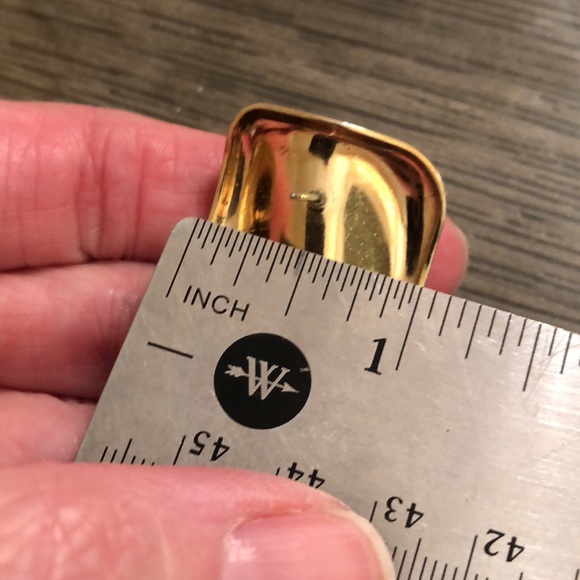 Vintage AVON Bold Dimensions Round Square Earrings 1990 - Picture 7 of 11